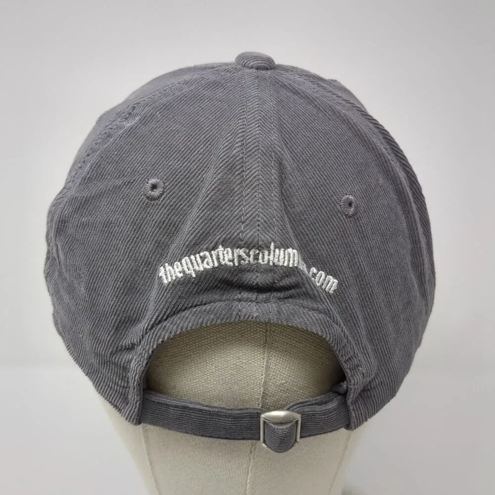 Como Slideback Hat Gray One Size Corduroy Top of the World 6 Panel